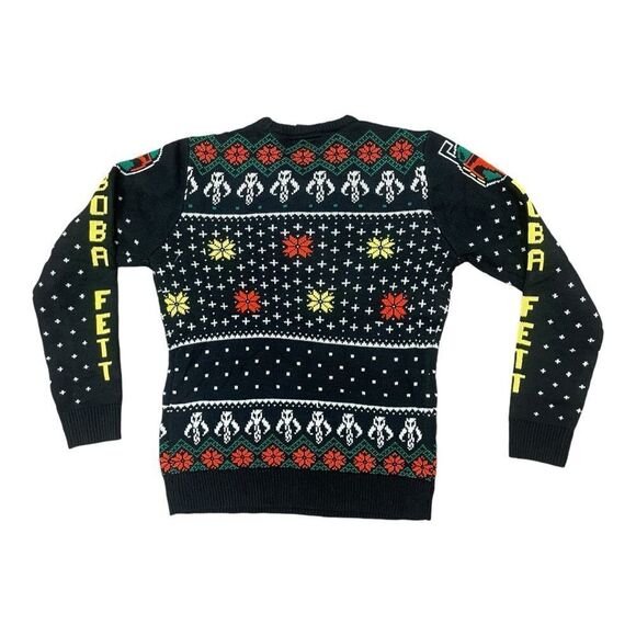 Disney Star Wars Boba Fett Bounty Hunter Holiday Ugly Sweater- Geeknet Size M - Picture 5 of 5